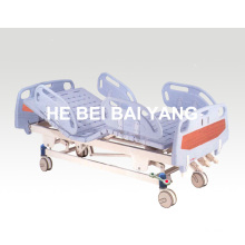 (A-35) -- Movable Three-Function Manual Hospital Bed with ABS Bed Head
